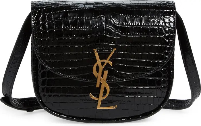 Kaia Croc Embossed Leather Crossbody Bag | Nordstrom