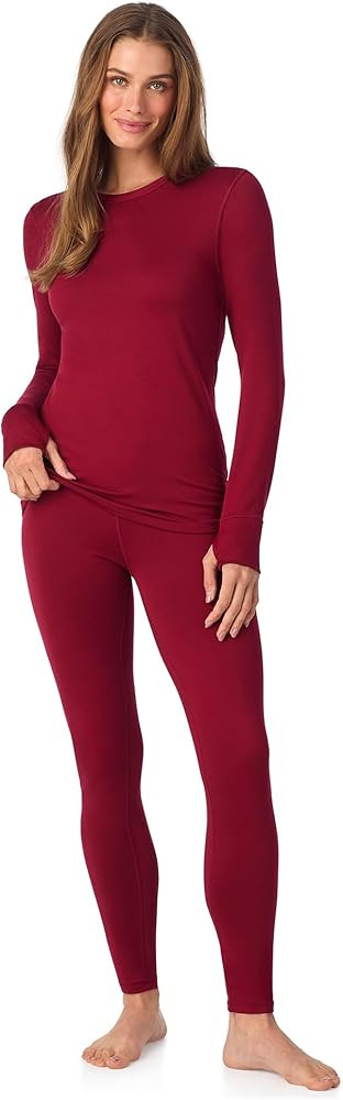 Cuddl Duds Womens Fleece Lined Thermal Base Layer Set – Long Sleeve Shirt & Leggings for Cold W... | Amazon (US)