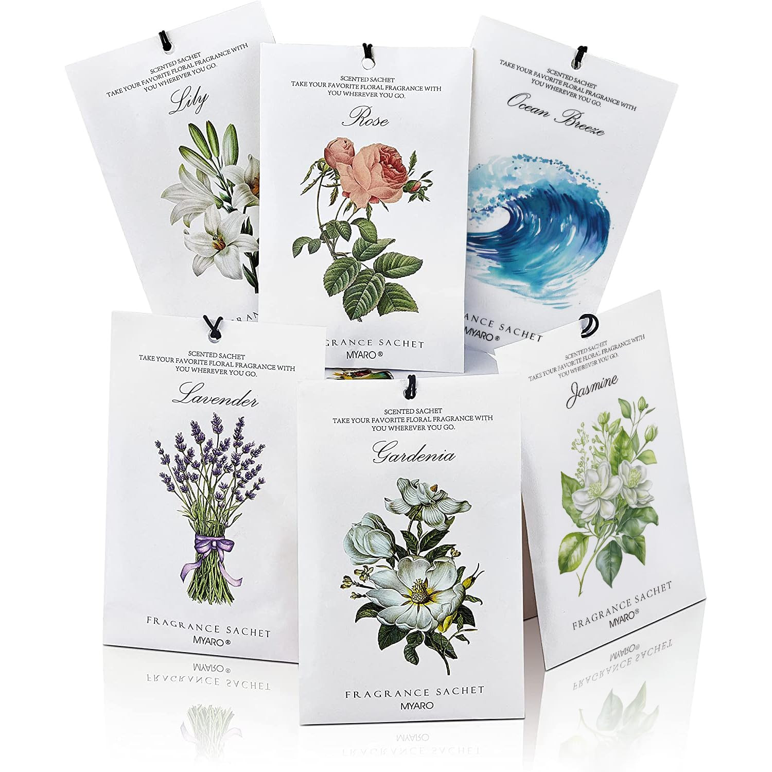 MYARO 12 Packs Scented Sachets for Drawer and Closet, Long-Lasting Sachets Bags Home Fragrance 6 ... | Amazon (US)