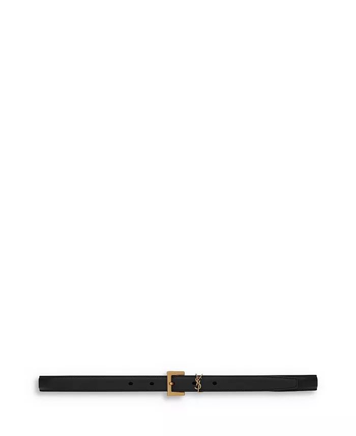 Cassandre Thin Belt with Square Buckle in Box Saint Laurent Leather | Bloomingdale's (US)