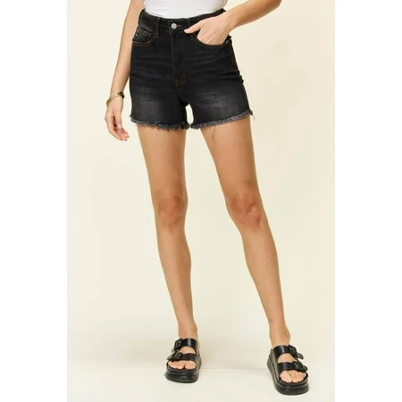 Judy Blue Full Size Tummy Control Fray Hem Shorts Style #:150236 - Rosa Apparel | Walmart (US)