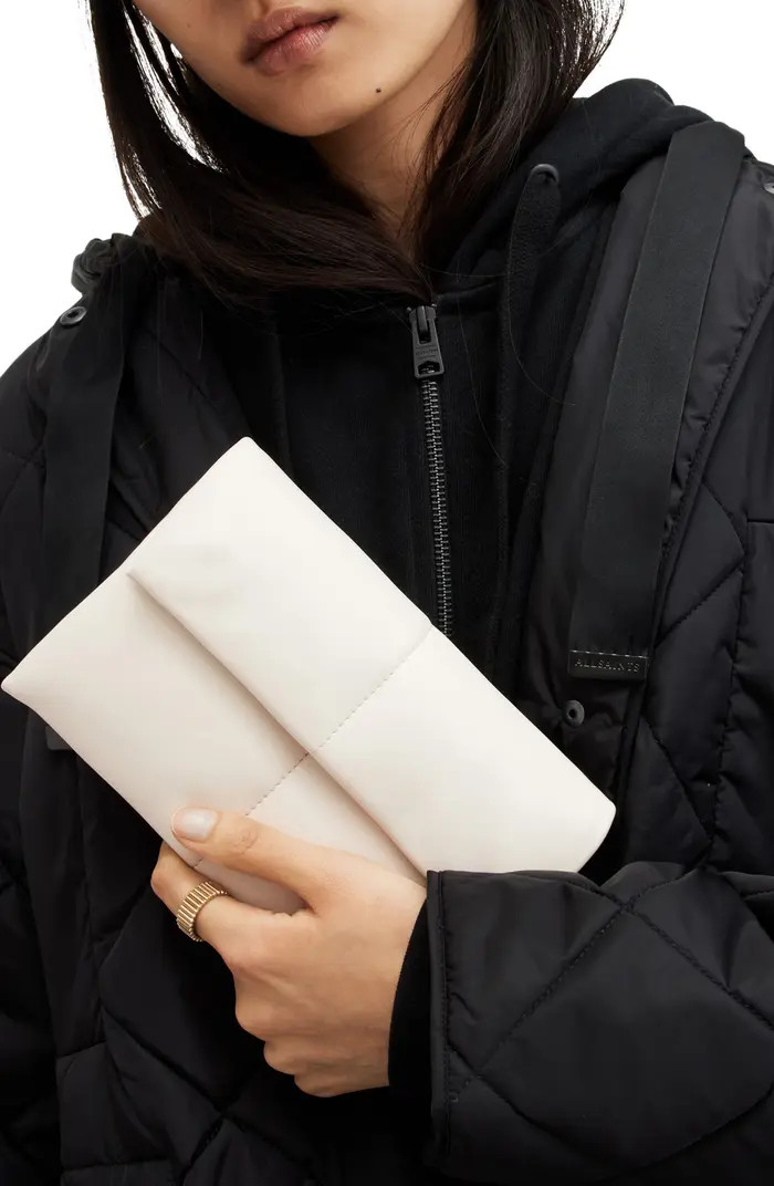 AllSaints Ezra Logo Strap Leather Crossbody Bag | Nordstrom | Nordstrom