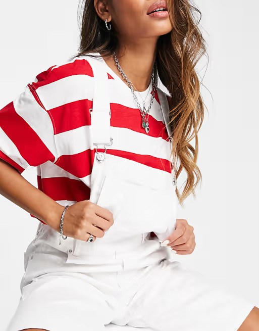 Only denim dungarees in white | ASOS | ASOS (Global)