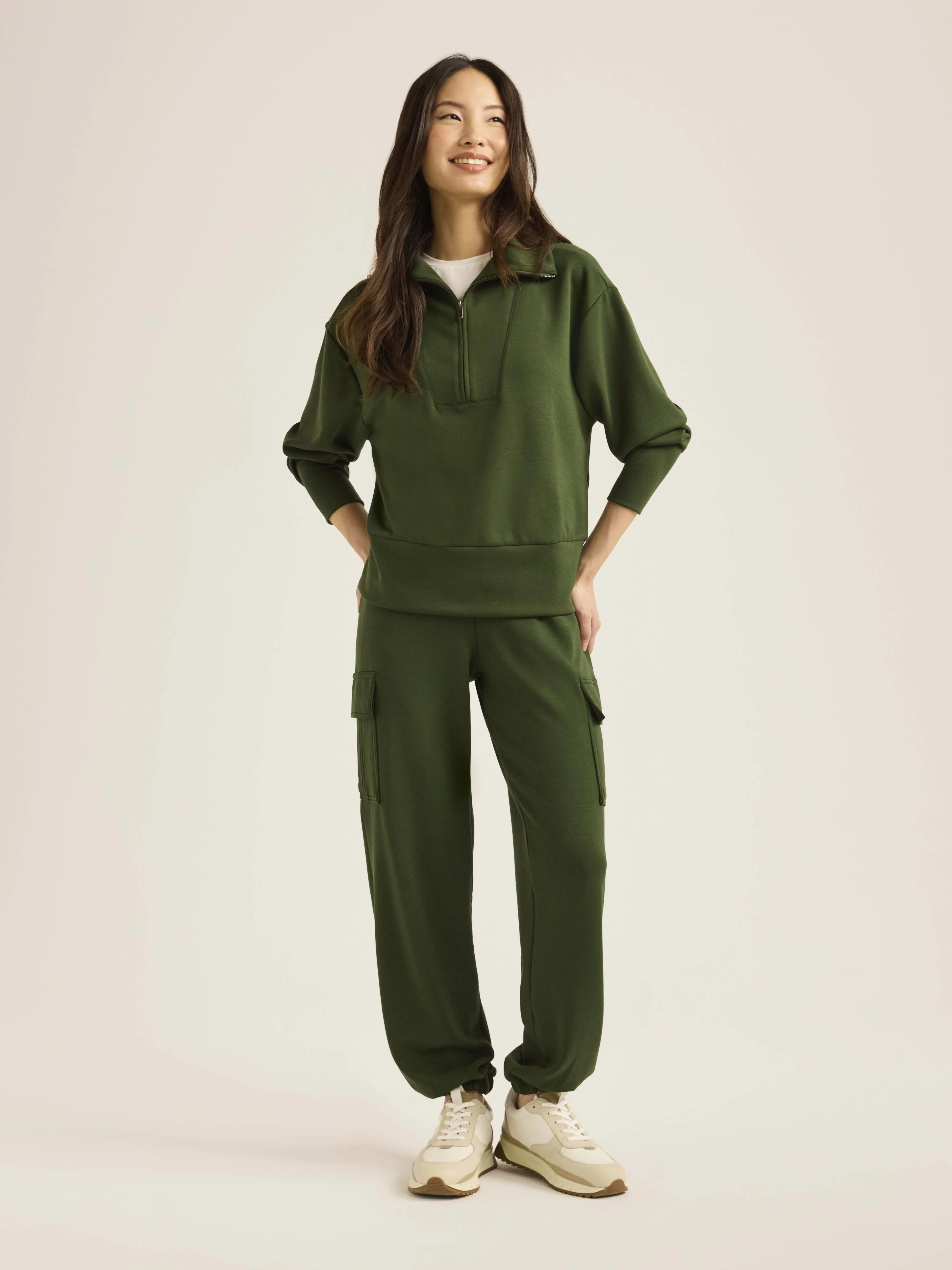 Scoop Women’s & Women's Plus Ultimate ScubaKnit Half Zip Sweatshirt, Sizes XS-4X | Walmart (US)