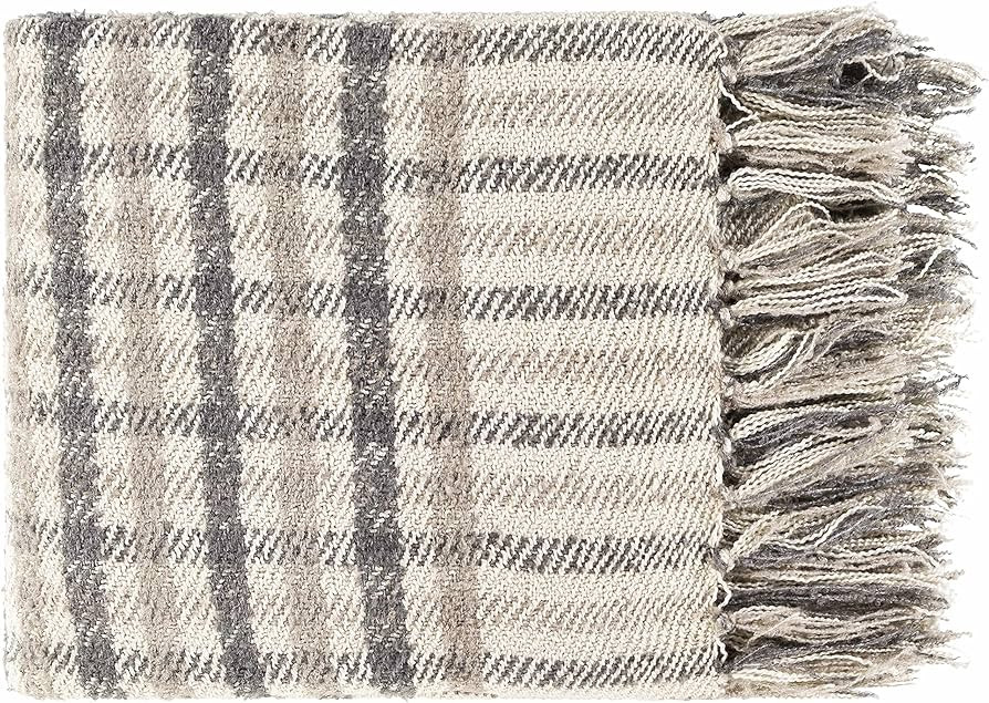 Bridgeport Throw Blanket with Tassel for Couch, Bed - Plaid Decorative Throw - 50" x 60" - Brown,... | Amazon (US)