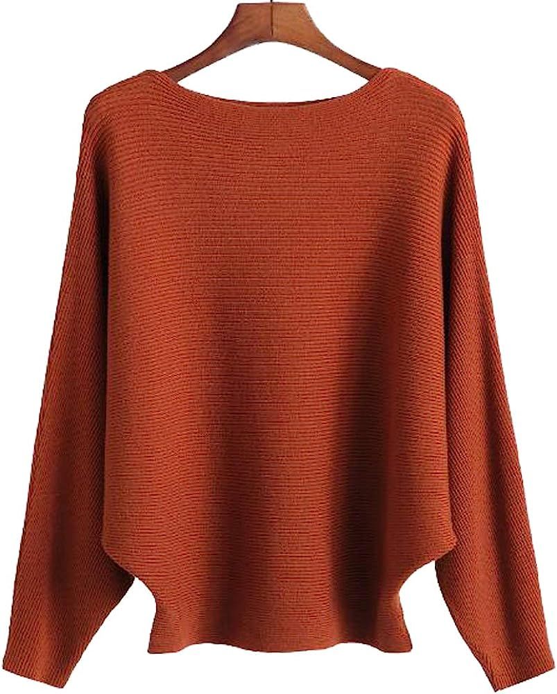 Ckikiou Women Lightweight Oversized Sweaters Tops Batwing Loose Cashmere Pullovers | Amazon (US)