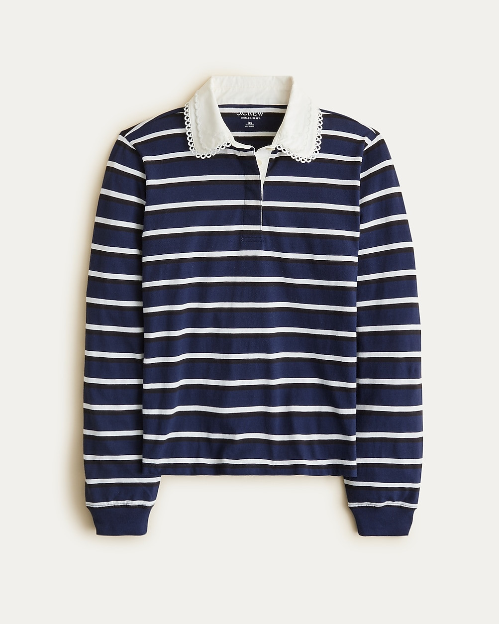 Vintage jersey rugby T-shirt with eyelet collar | J. Crew US