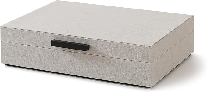 Soul & Lane Linen Box for Photo Storage and Documents, Decorative Memory Keepsake Box for Memorie... | Amazon (US)
