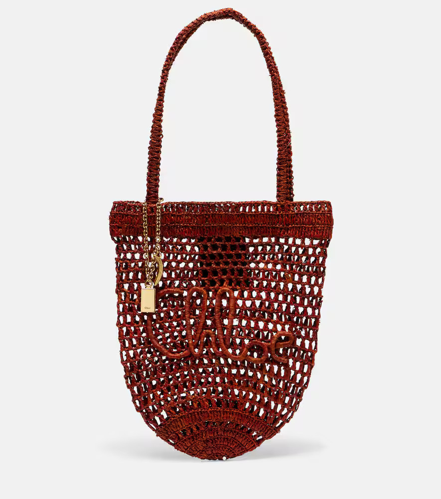 ChloÃ© Summer Banana Small raffia tote bag | Mytheresa (INTL)