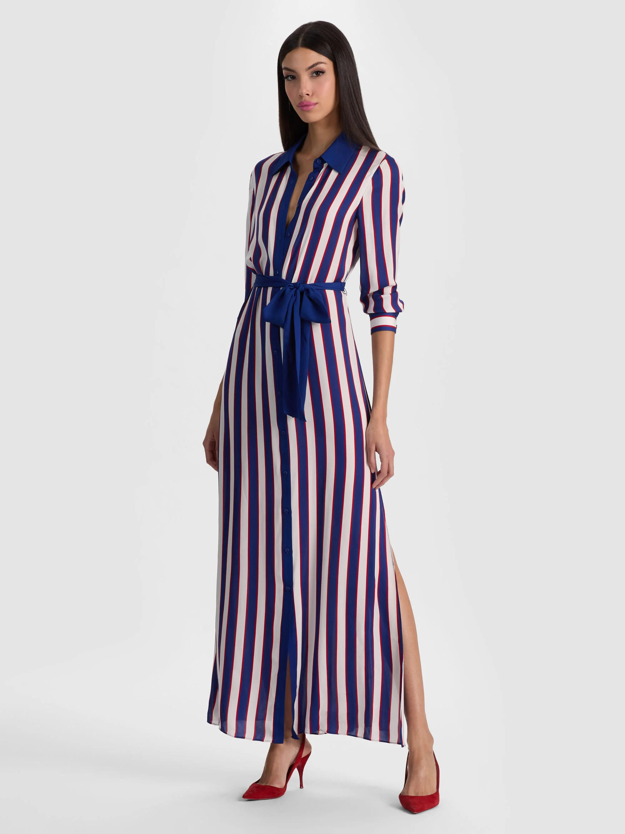 CHASSIDY MAXI SHIRT DRESS | Alice + Olivia