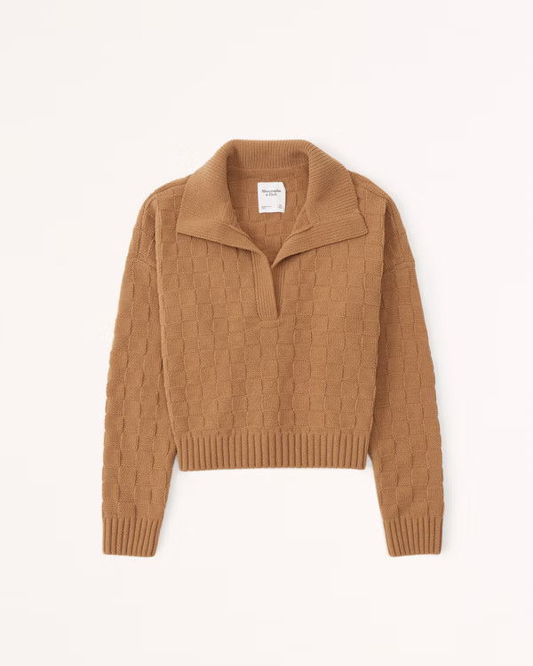 Notch-Neck Sweater Polo | Abercrombie & Fitch (US)