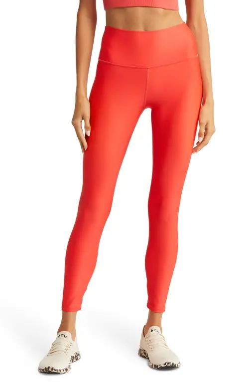 Alo Airlift High Waist Midi Leggings in Red Hot Summer at Nordstrom, Size Large | Nordstrom