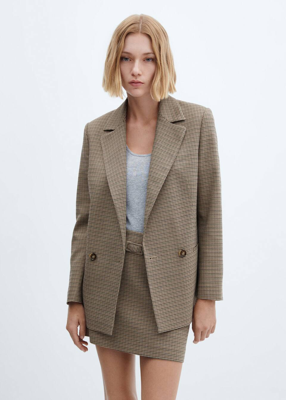 Cross button blazer -  Women | Mango USA | MANGO (US)
