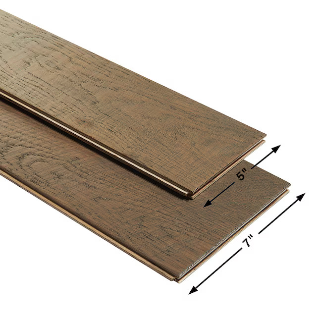Villa Barcelona Rubi French oak Variable W x 1/2-in T x Varying Length Distressed Engineered Hard... | Lowe's