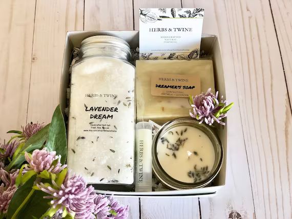 Lavender Gift Set   Relaxation Spa Gift Basket  Gifts for | Etsy | Etsy (US)