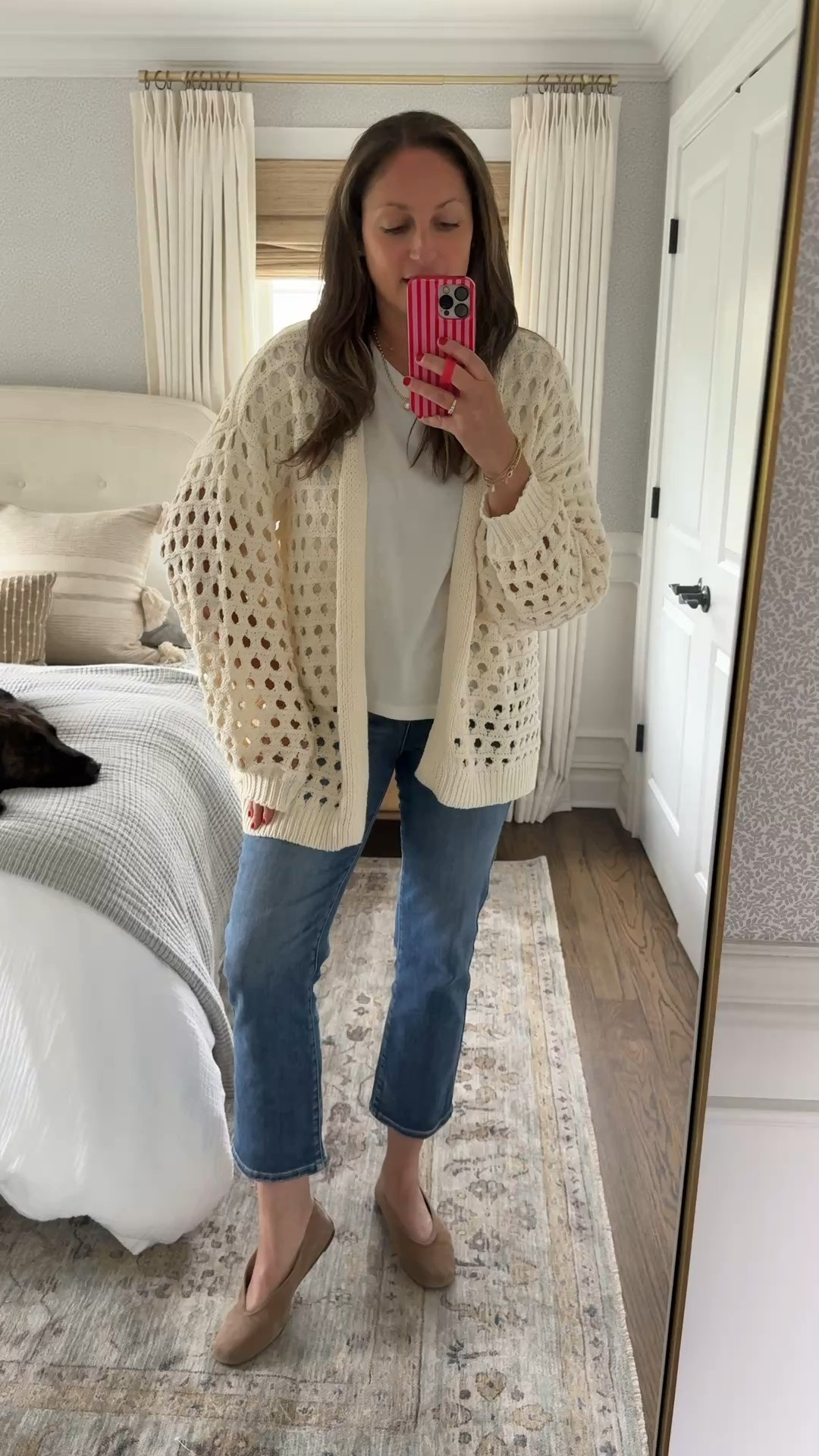 Loving this open weave Anthro cardigan for spring!! Paired it with the best basic tee and the perfect jeans under $100 🙌🏻

#LTKootd #LTKdayinmylife #LTKSeasonal