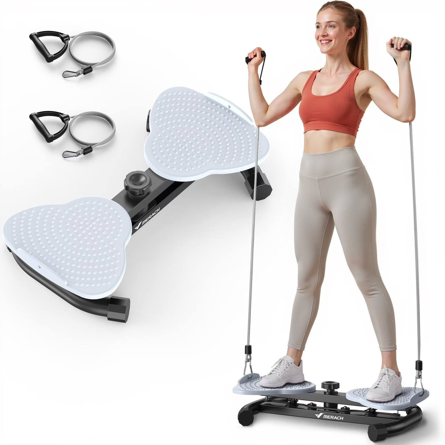 MERACH - Waist Twister, Ab Machine with 300 lbs Weight Capacity, Workout for Slim - Black | Best Buy U.S.