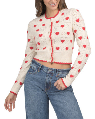 Long Sleeve Heart Cardigan | Marshalls