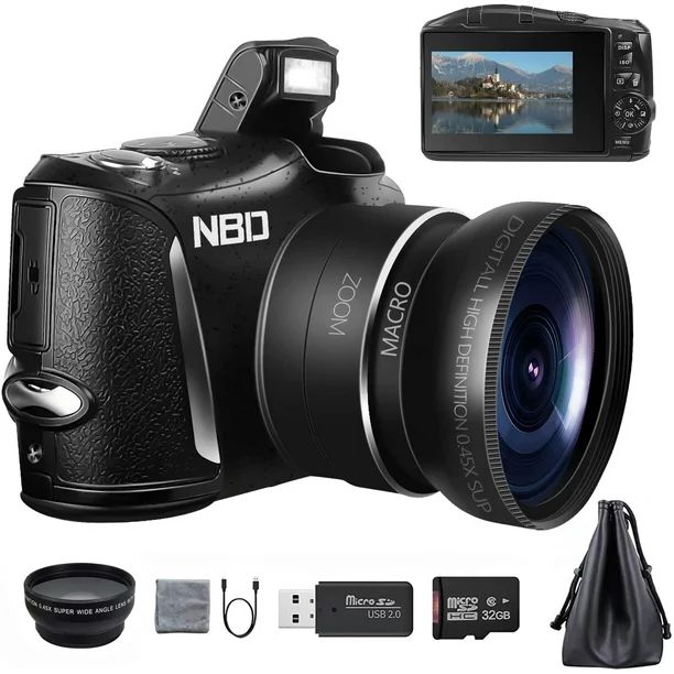 NBD Digital Camera 4K Ultra HD 48MP All-in-One Vlogging Camera with Wide Angle Lens, Digital Zoom... | Walmart (US)