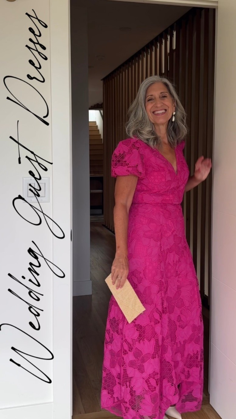 🥂 Mother of the Bride and Wedding Guest Dresses

This magenta lace V-neck wrap dress has a puff sleeve that covers the arms beautifully and a defined waist that keeps the line long and elegant all the way to the floor.

Save this for your next invitation. Share it with a friend who’s shopping. 💌

Sizing | 5’4½” | 133 | medium or 6

Wedding Guest Dress | Fashion over 50 | Mother of the Bride | Mother of the Groom | Black Tie | Formal Gown | Summer Wedding | Dresses to Hide Belly | Special Occasion | Wedding Guest Dress with Sleeves