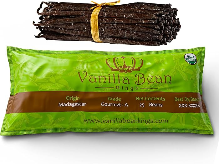 25 Organic Madagascar Whole Grade A Vanilla Pods for Vanilla Extract and Baking | Amazon (US)