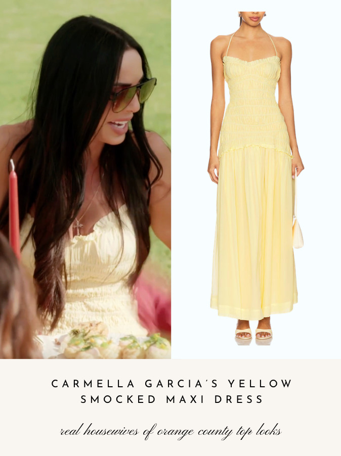Carmella Garcia's Yellow Smocked Maxi Dress 

 