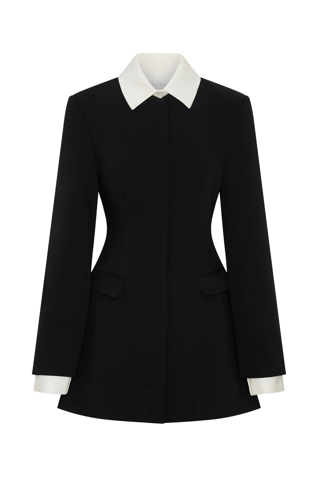 Gretchen Suiting Mini Dress - Black | MESHKI US