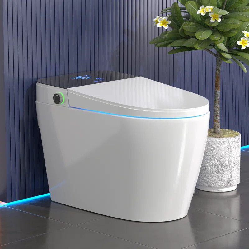 BCAN Smart Toilet with Tankless Bidet Wash, Auto Open Lid, 1.28 Gallons Auto Dual Flush, Heat Sea... | Wayfair North America