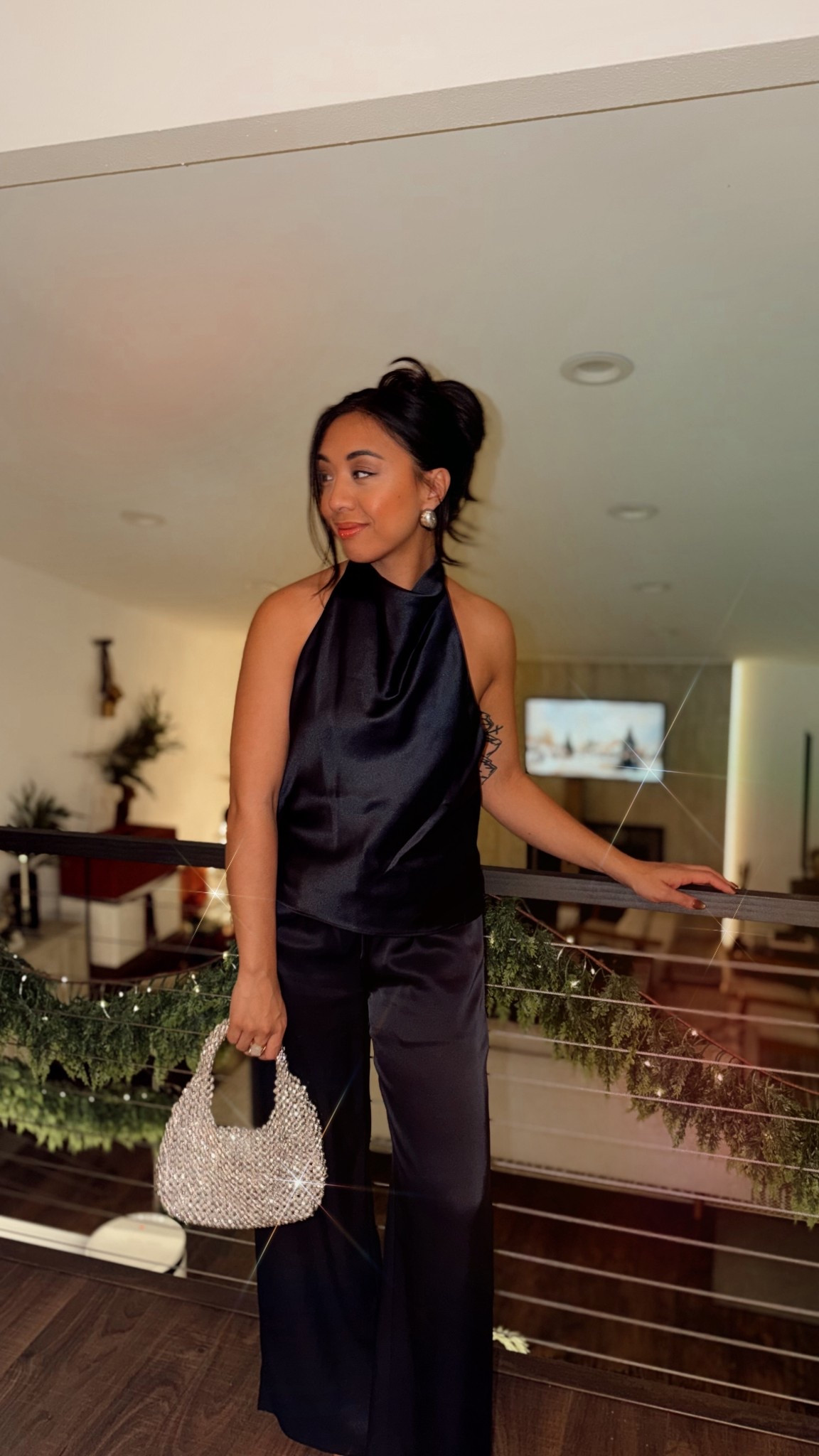 Satin monochrome outfit for holidays/NYE

#LTKootd #LTKHoliday #LTKSeasonal