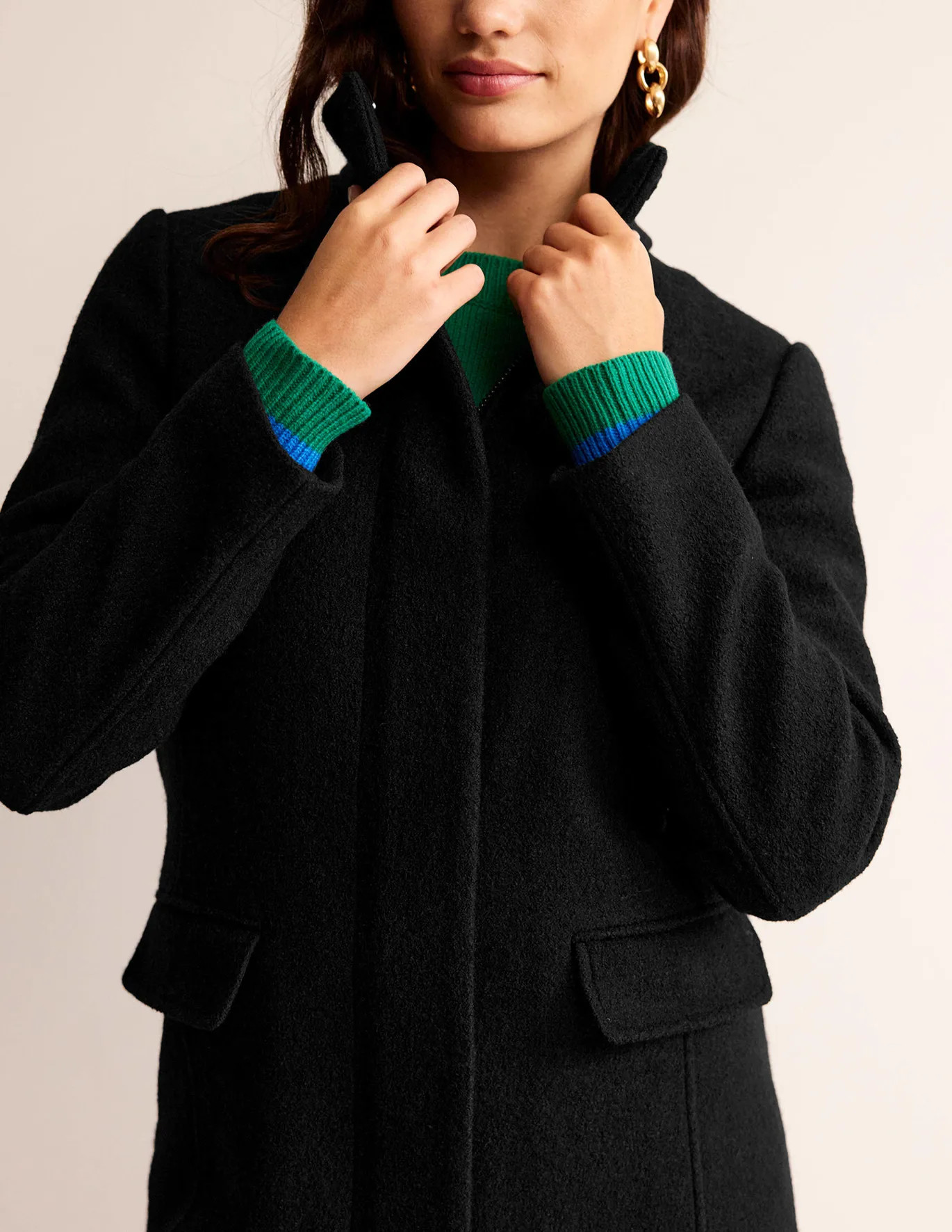 Winchester Textured Coat - Black | Boden (US)