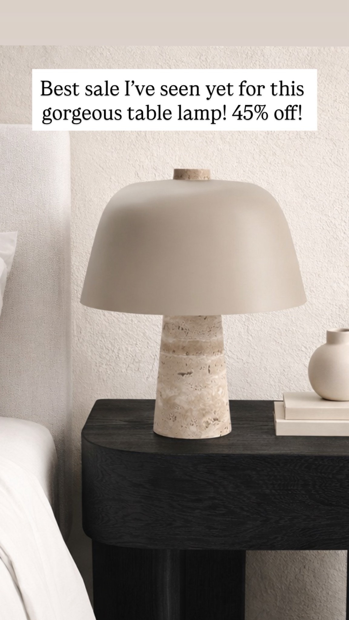 Love this travertine texture table lamp 😍😍 best sale yet! 