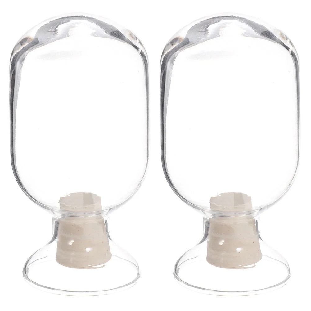 2pcs Transparent Bottle Glass Match Holder Match Cloche Jar Fireplace Match Cloche - Walmart.com | Walmart (US)