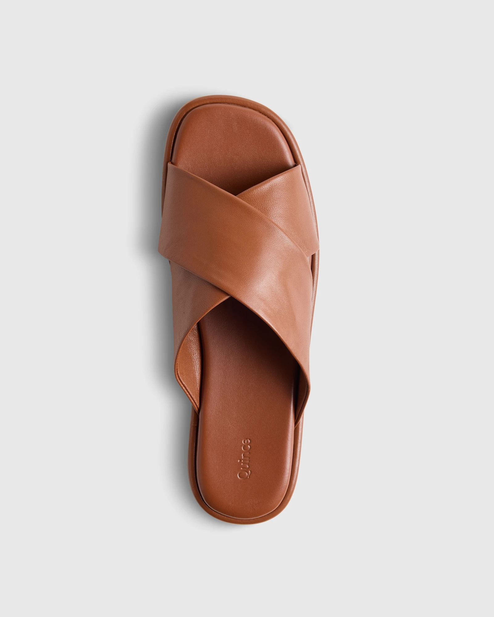 Italian Leather Crossover Slide | Quince