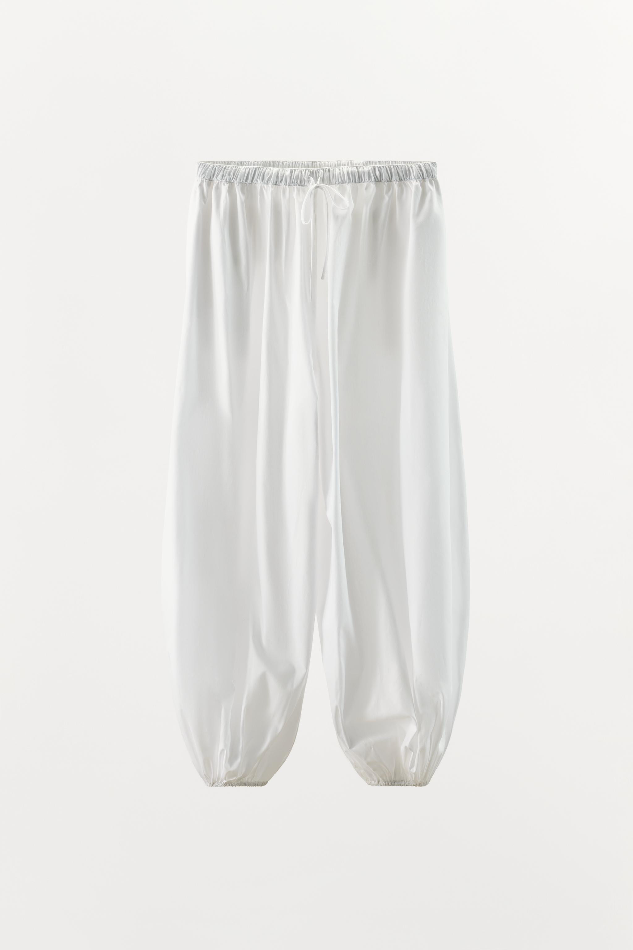 PANTALON BOUFFANT EN POPELINE | Zara FR