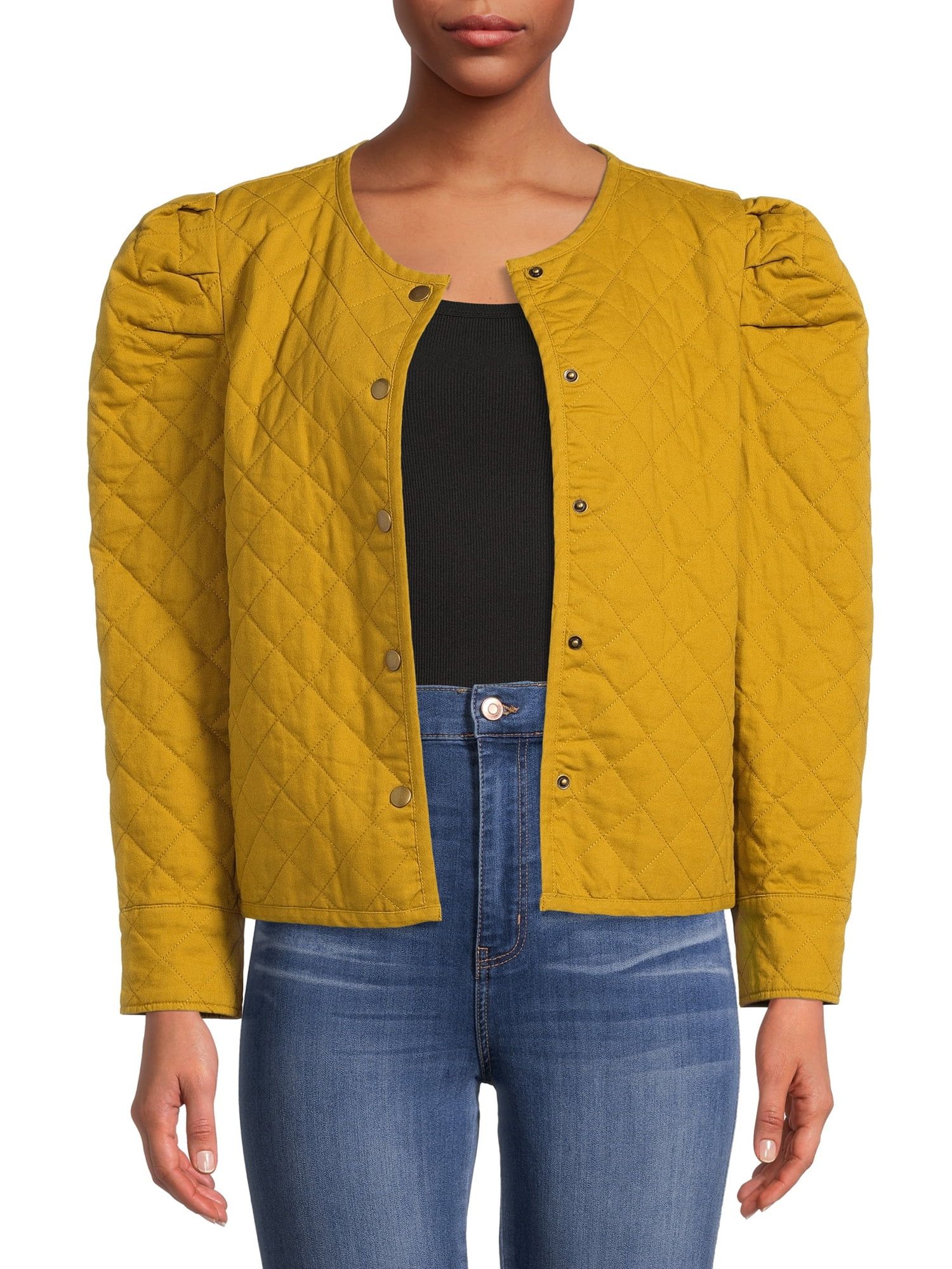The Get Women's Puff Sleeve Quilted Jacket | Walmart (US)
