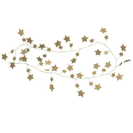 Glitter Star Garland, Gold, 6', by My Texas House | Walmart (US)