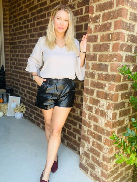 Faux leather shirts | ruffle sleeve top | fall outfits | fair outfit | concert looks

#LTKstyletip #LTKfindsunder50 #LTKSeasonal