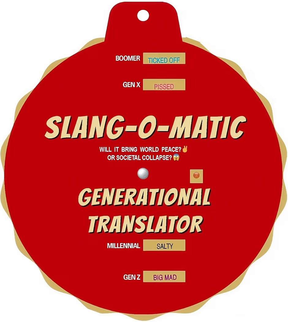 Slang-o-Matic Generational Slang Translator Wheel – Cross-Gen Slang Decoder for Boomers, Gen X, Millennials, Gen Z – Compact Recyclable Language Tool for Teachers, Offices & Gifts | Amazon (US)
