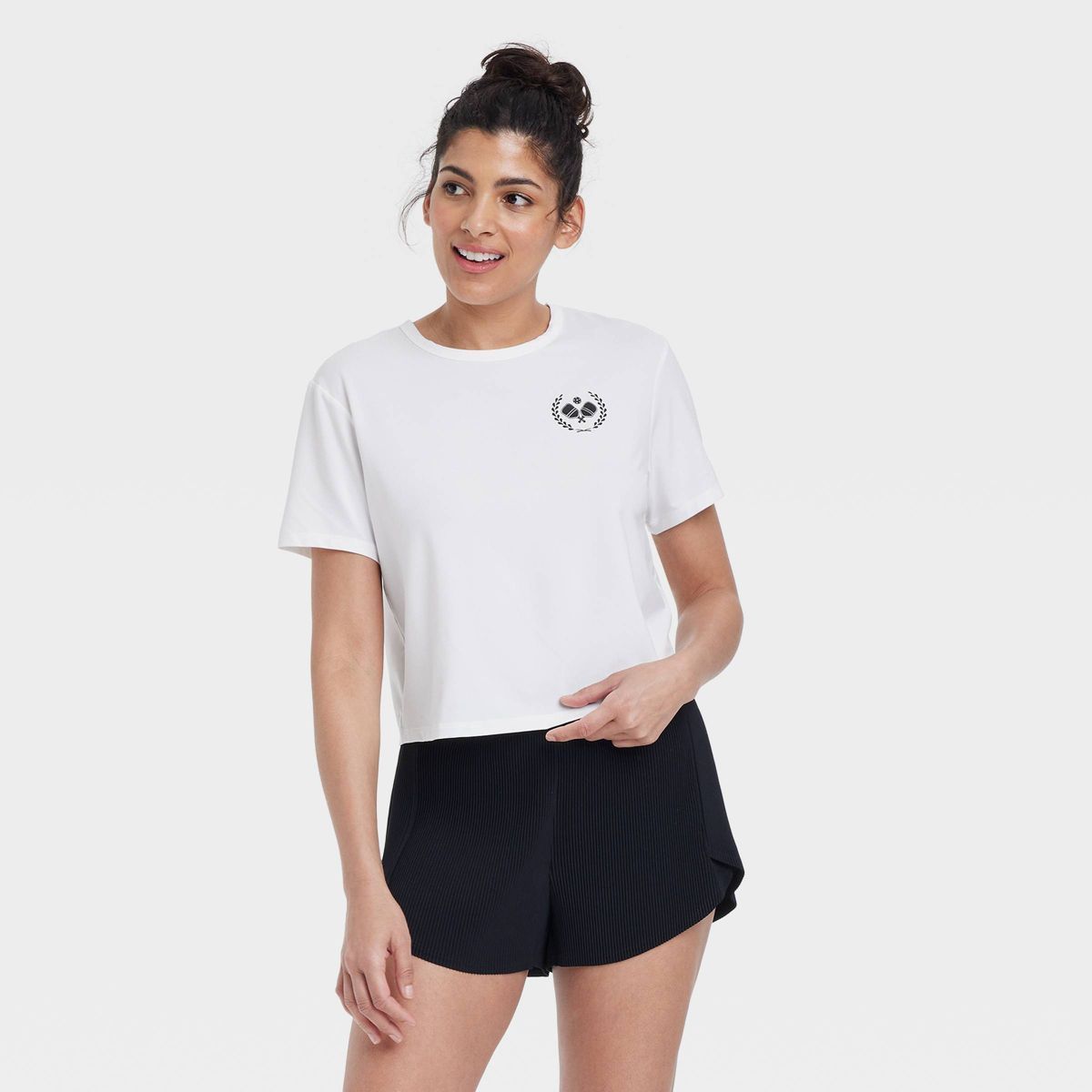 Women's Pickleball Graphic Short Sleeve Shirt - All In Motion™ White XS | Target