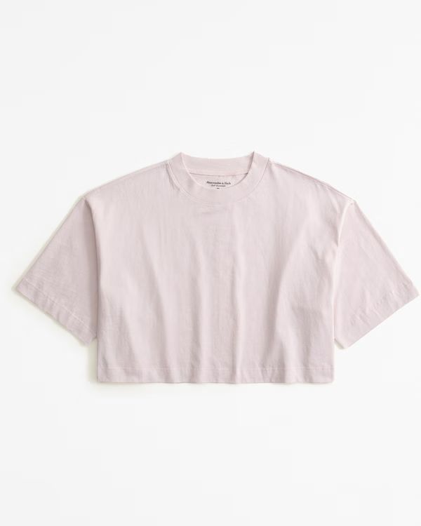 Women's Essential Premium Polished Cropped Tee | Women's Tops | Abercrombie.com | Abercrombie & Fitch (US)