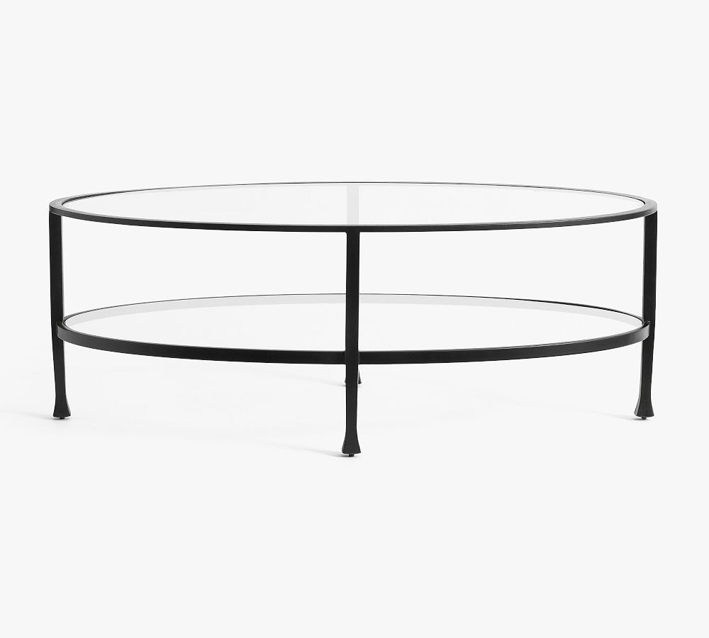 Tanner Oval Glass Coffee Table | Pottery Barn (US)