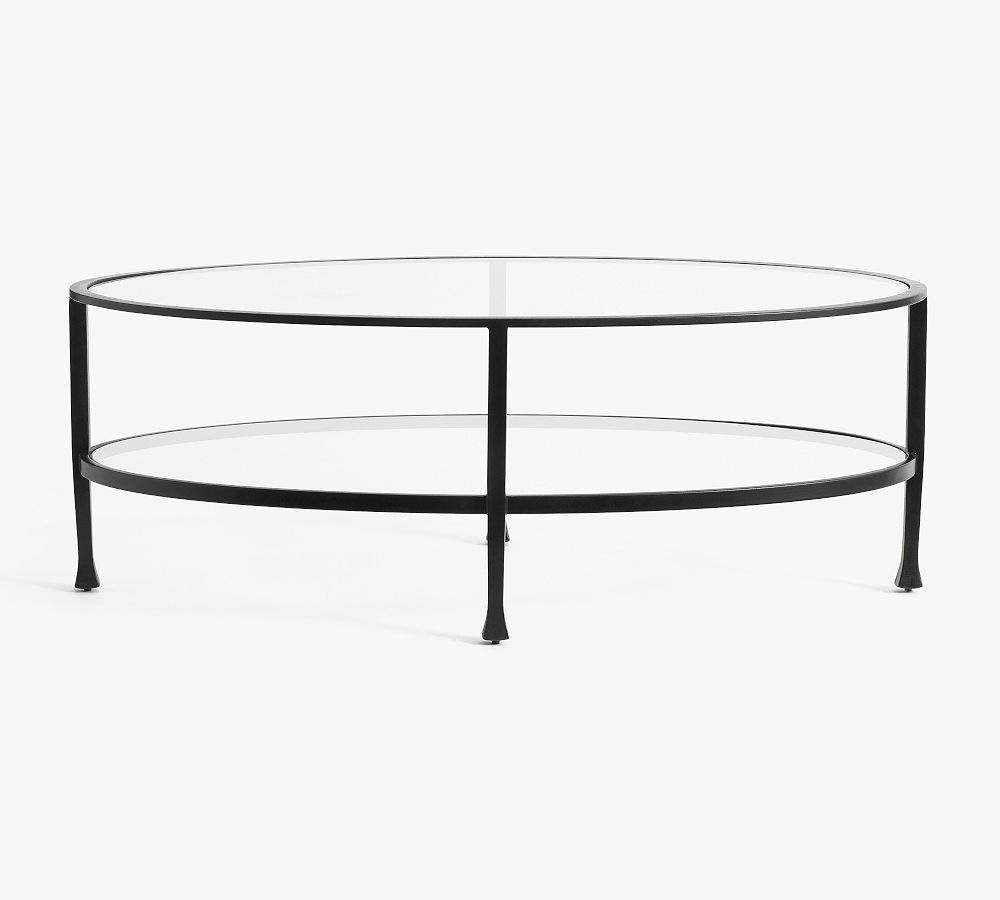 Tanner Oval Glass Coffee Table | Pottery Barn (US)