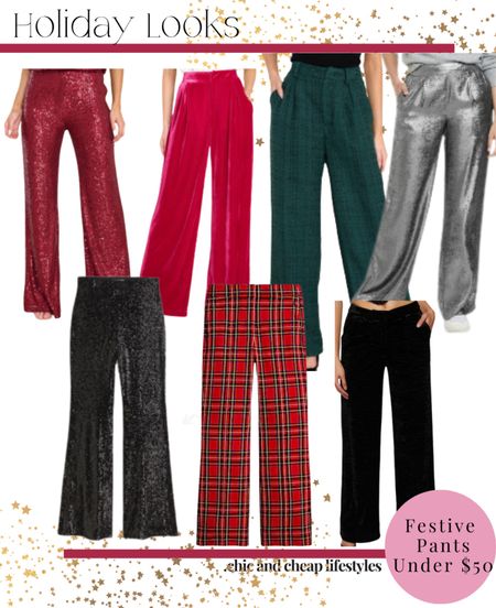 Holiday pants under $50 


Velvet pants
Sequin pants 

#LTKSeasonal #LTKHoliday #LTKGiftGuide
