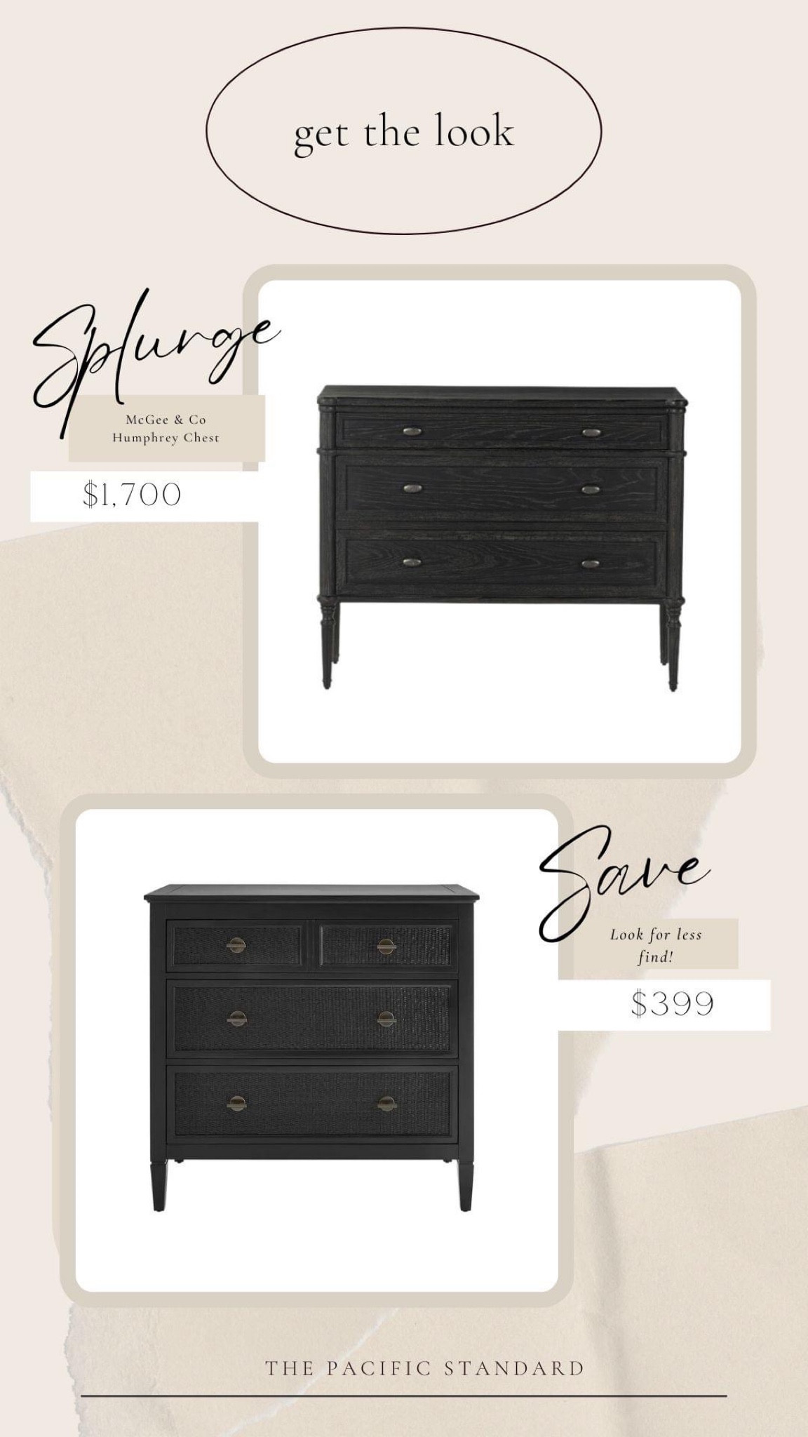 Daily Find #268 | McGee & Co Humphrey Chest #lookforless 
 #blackchest #3drawerchest

#LTKFind #LTKhome