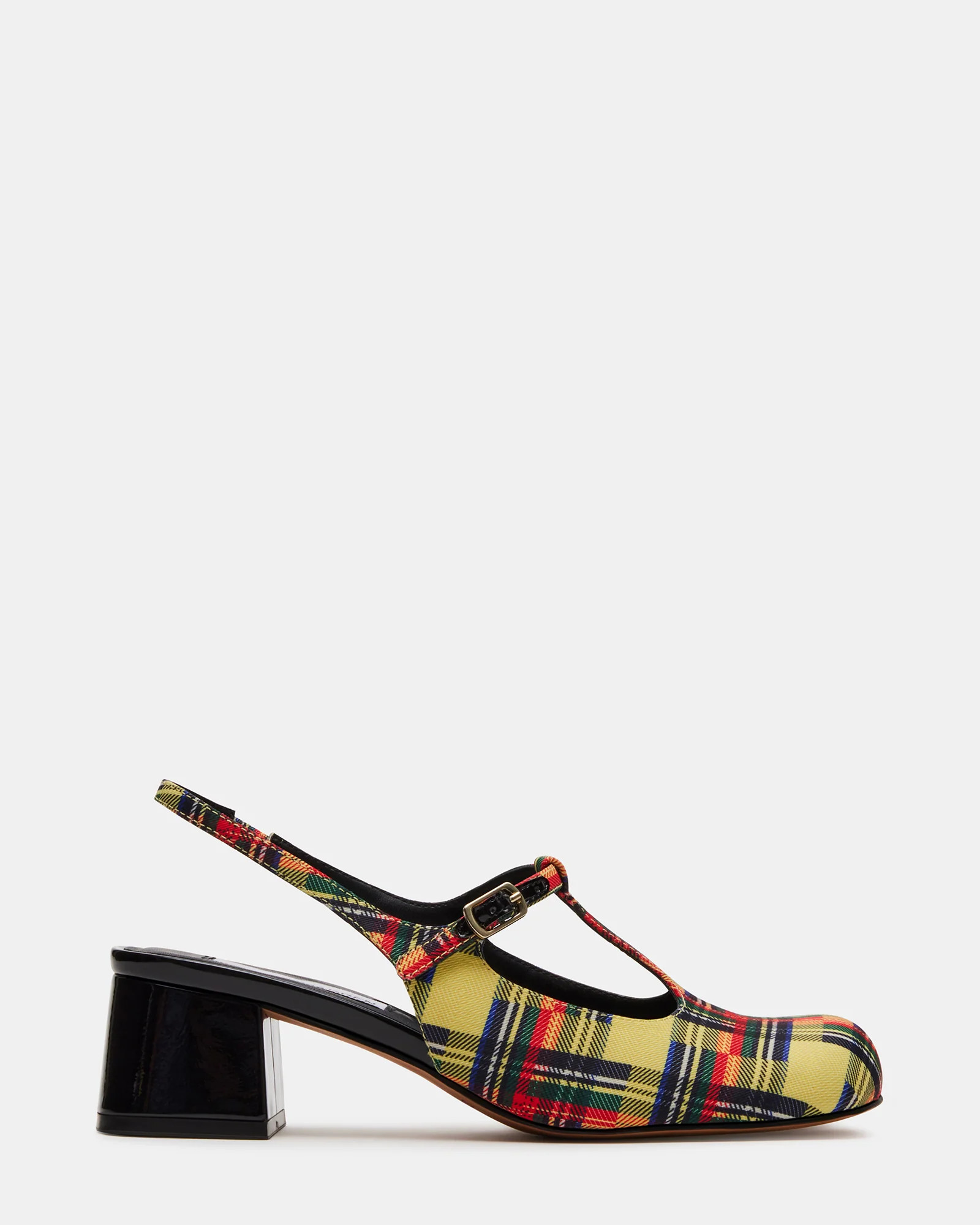 POSH Yellow Multi Mary Jane Block Heel | Women's Heels | Steve Madden (US)