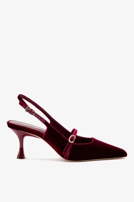 Ines Pump Wine Velvet | Larroude