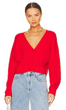 525 Thick Thin Cardigan in Chili from Revolve.com | Revolve Clothing (Global)