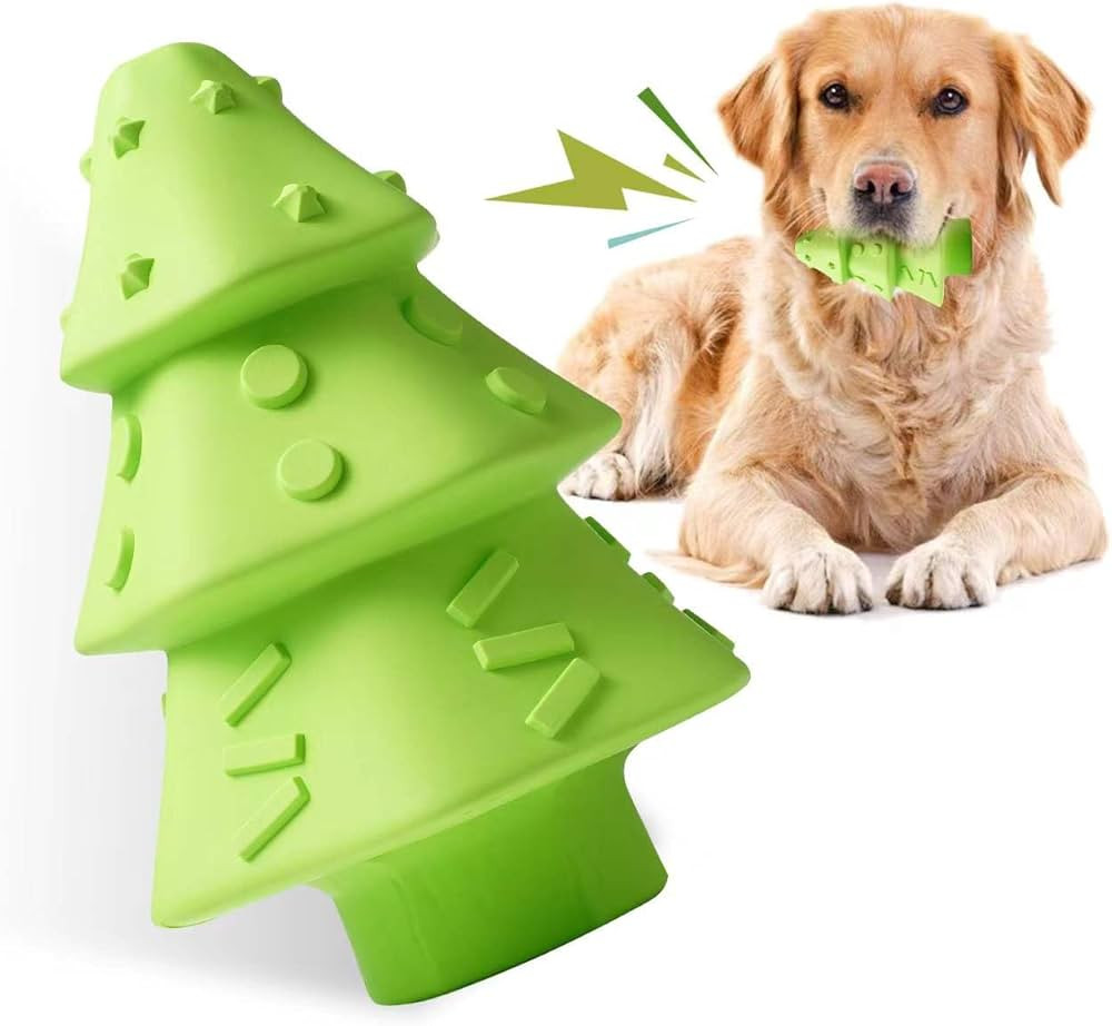 Christmas Dog Toys,Christmas Tree Shape Dog Chew Toys for Aggressive Chewers,Indestructible Tough... | Amazon (US)