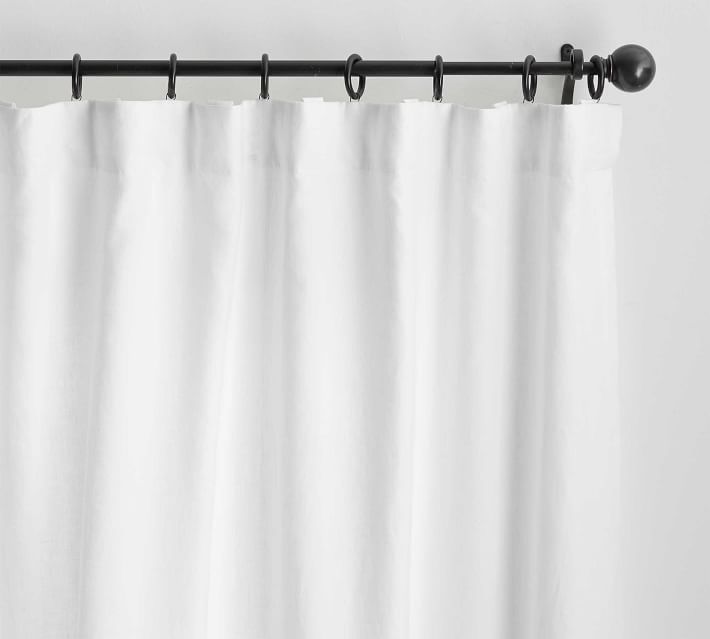 Belgian Flax Linen Rod Pocket Blackout Curtain | Pottery Barn (US)