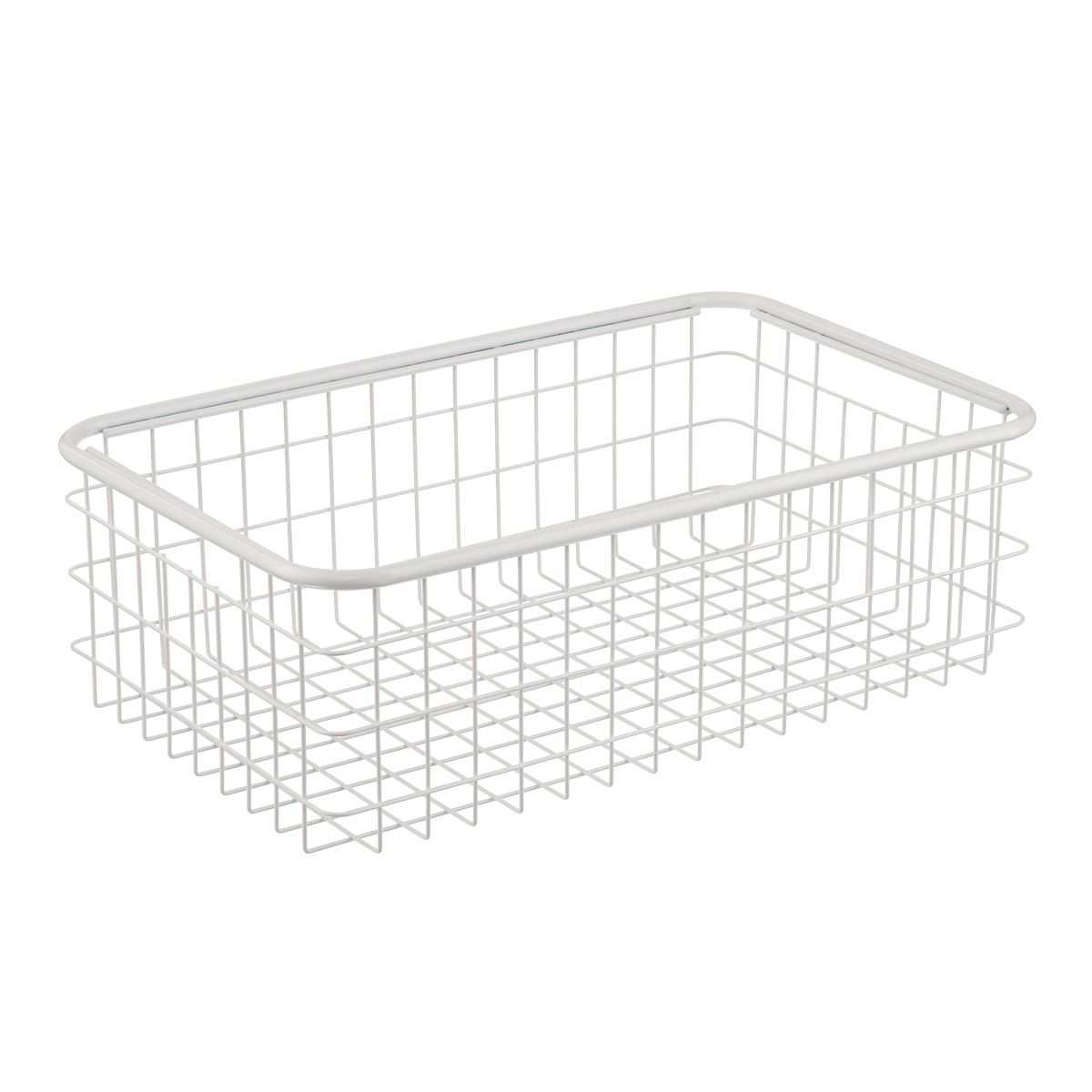 White Urban Stacking Wire Baskets | The Container Store
